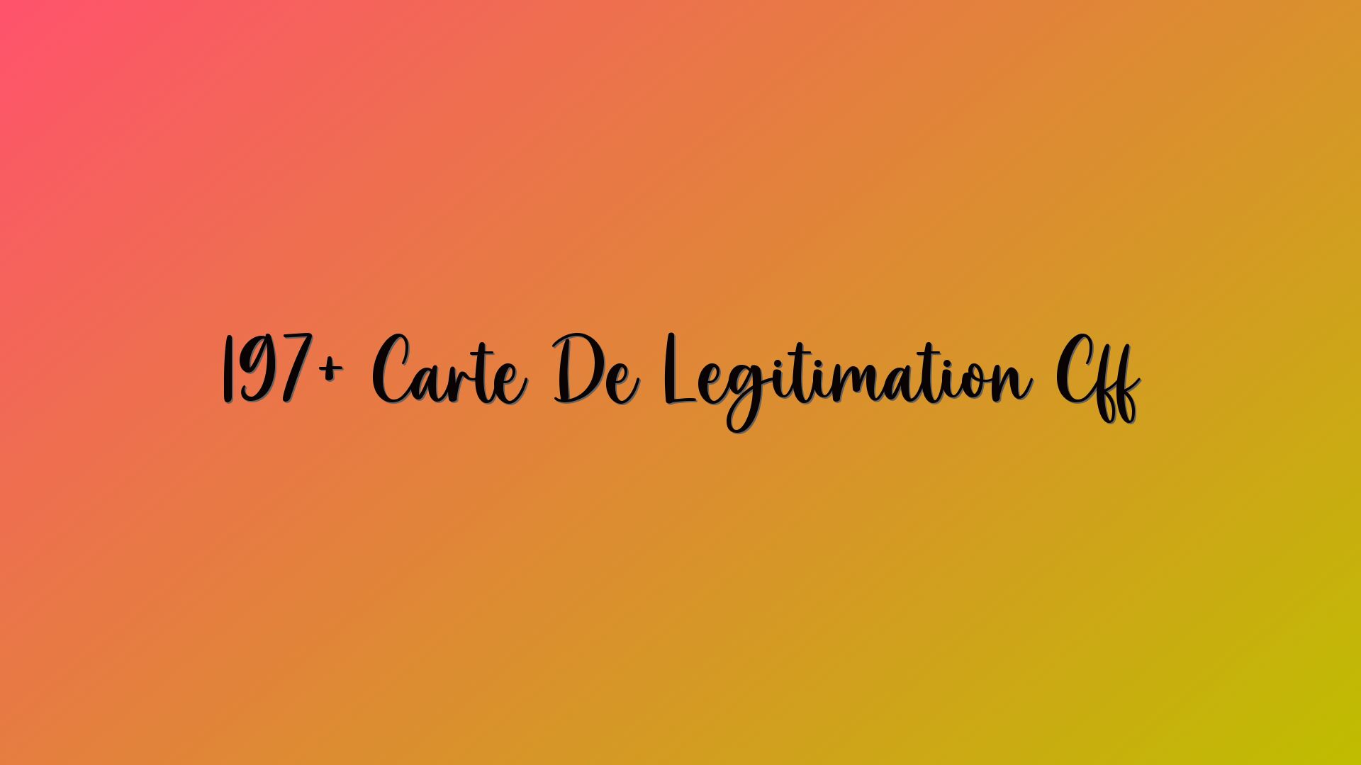 197+ Carte De Légitimation Cff
