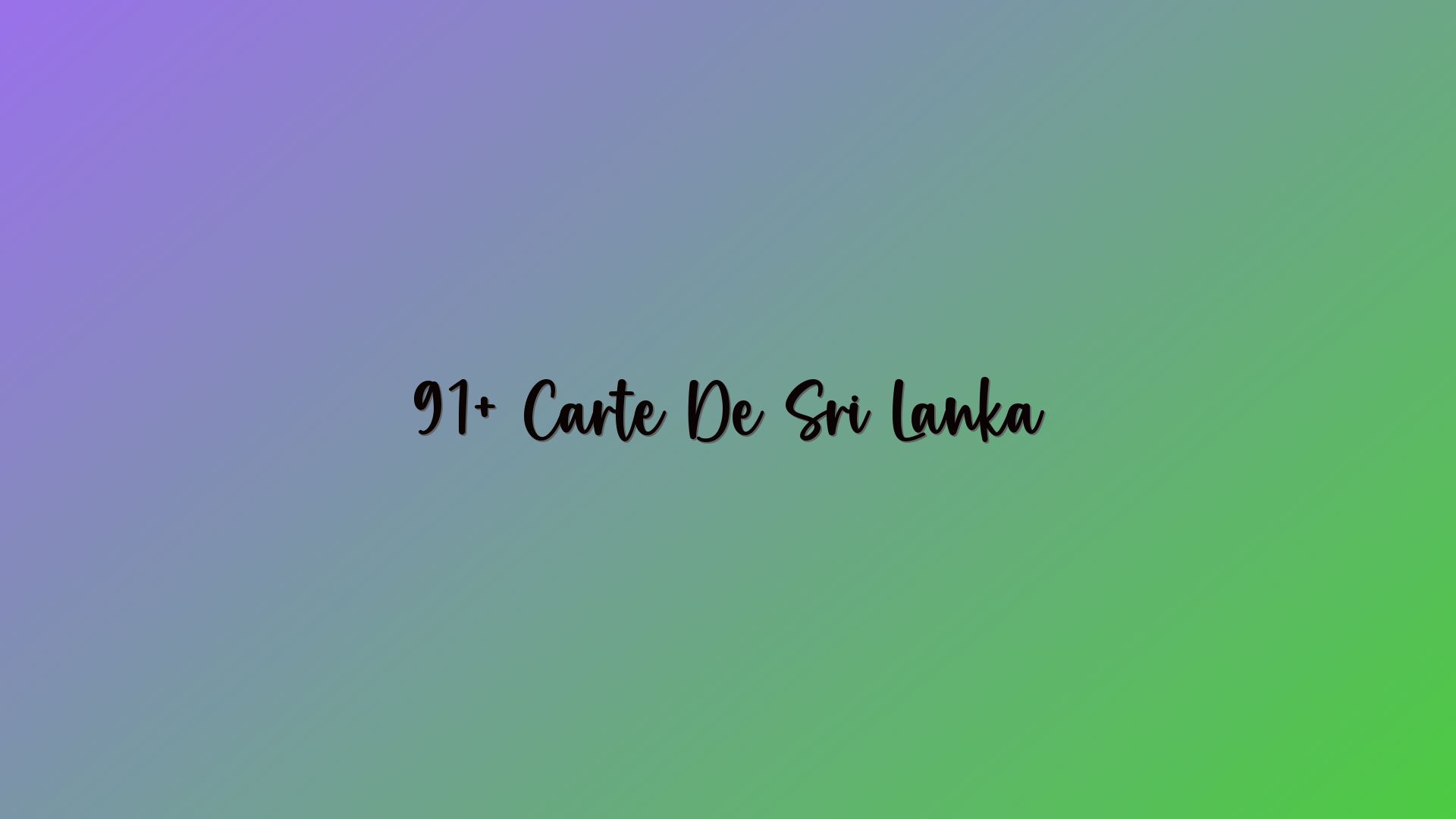 91+ Carte De Sri Lanka