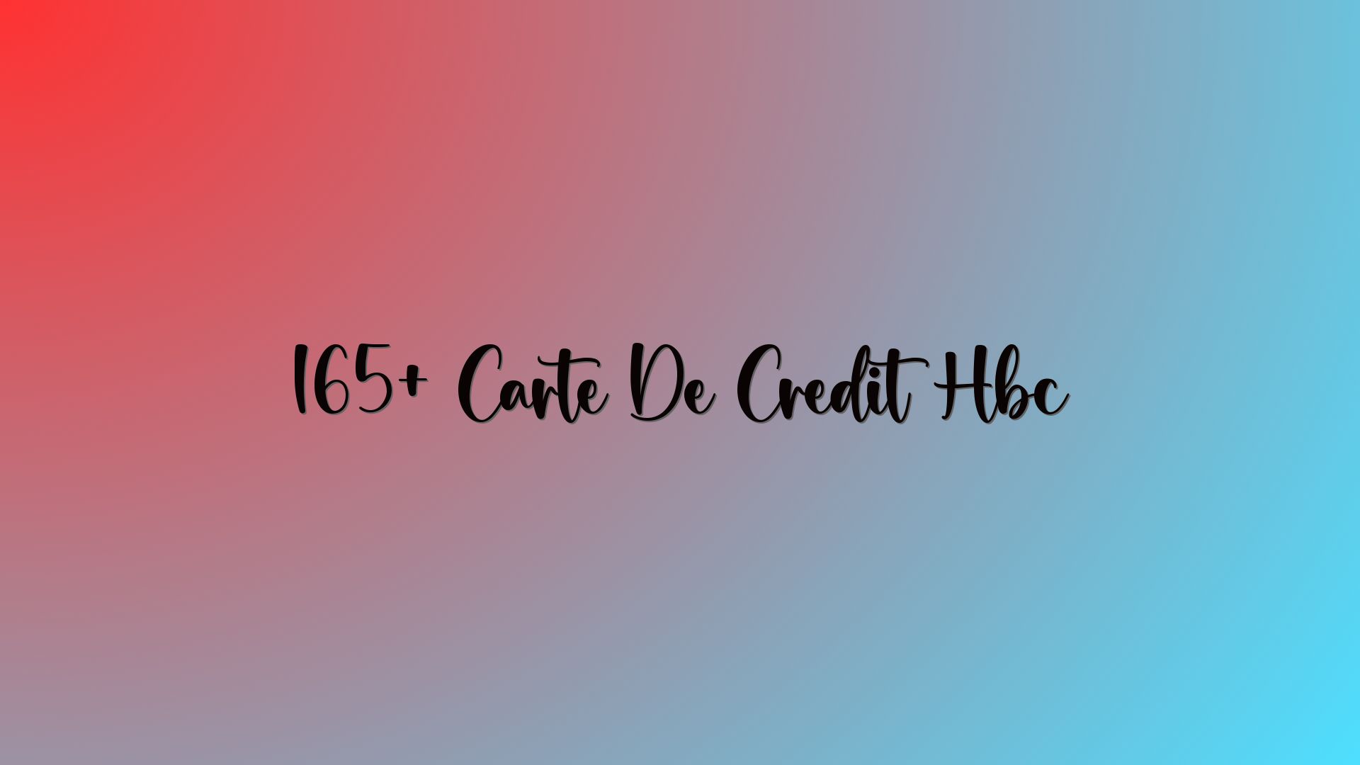165+ Carte De Credit Hbc
