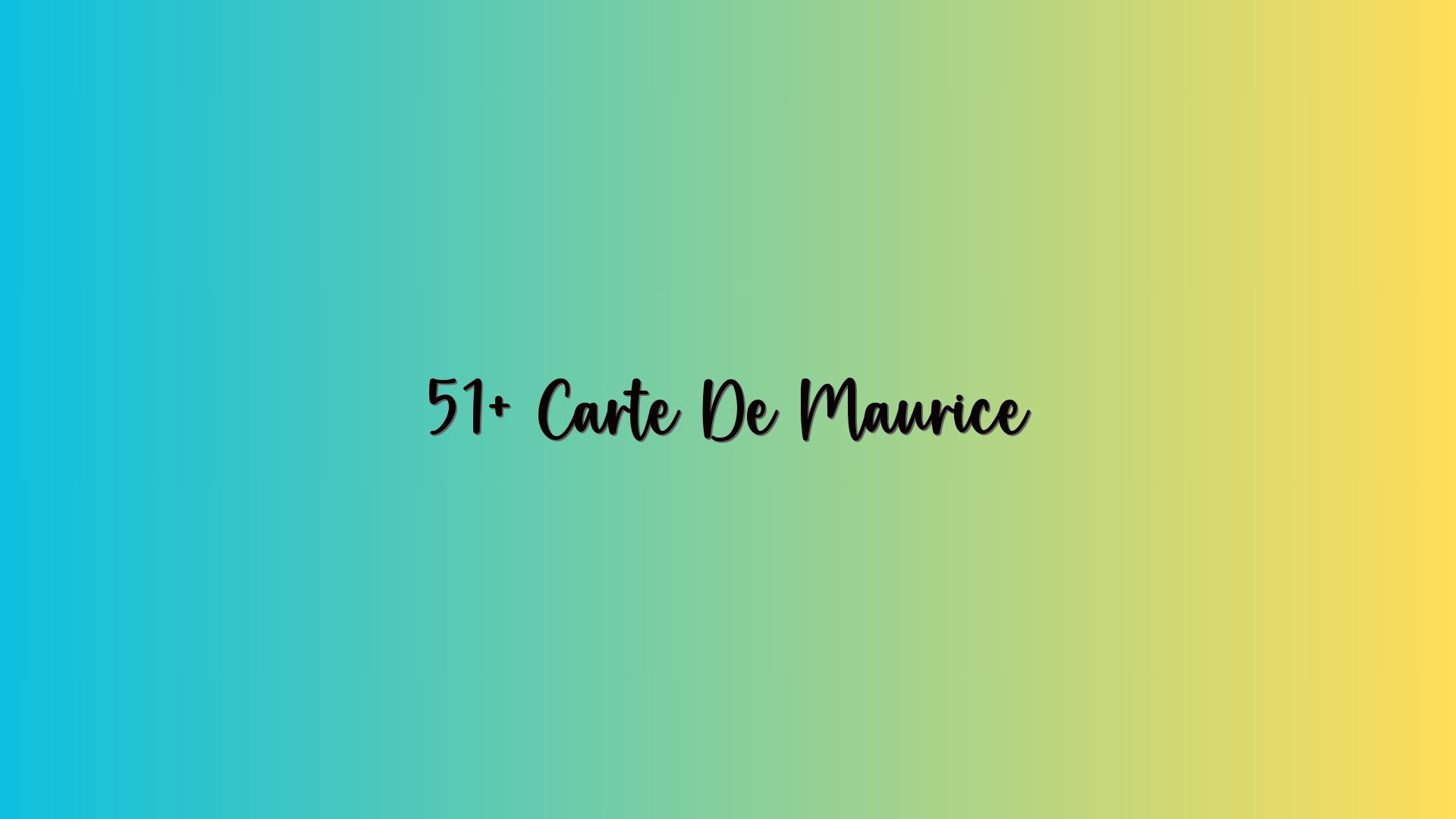 51+ Carte De Maurice