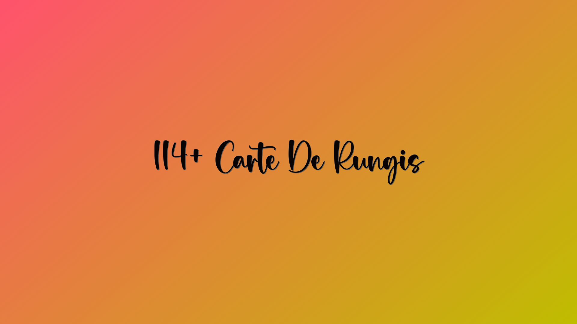 114+ Carte De Rungis