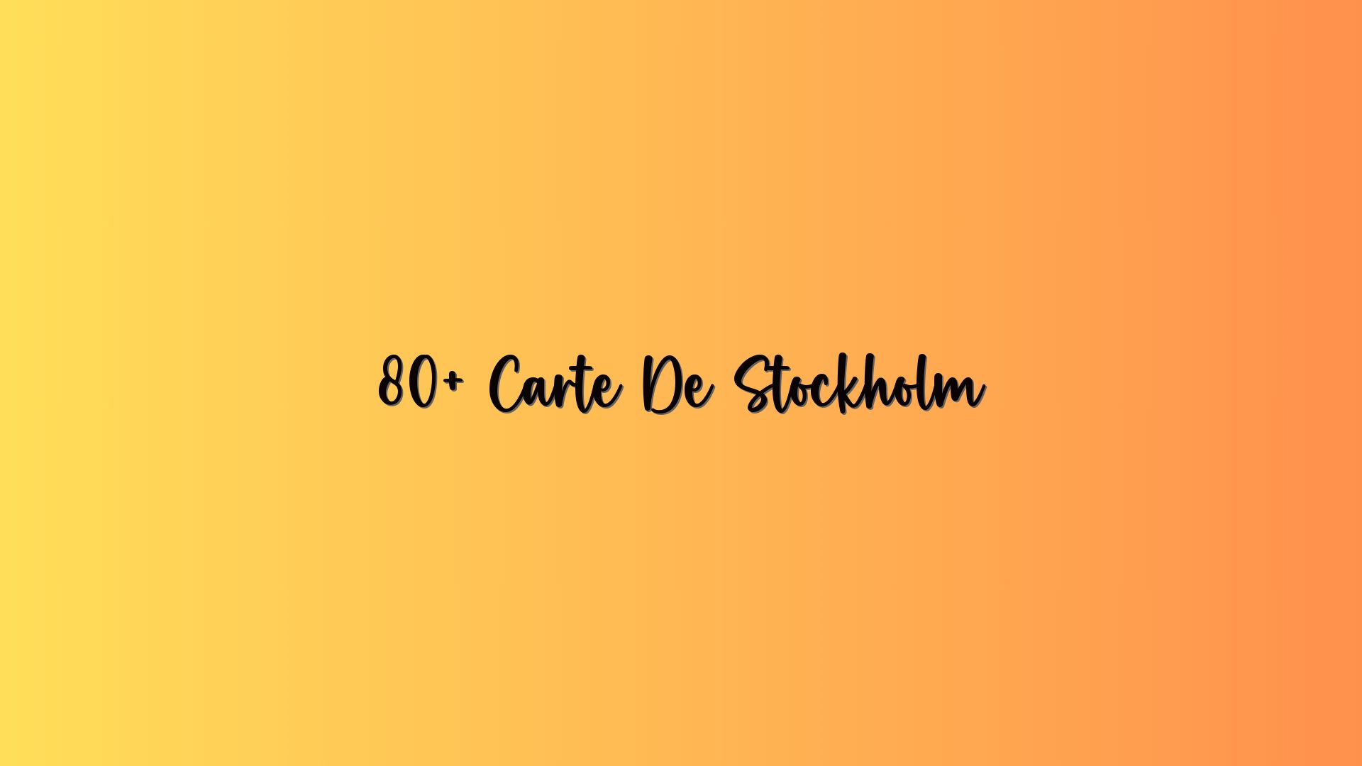 80+ Carte De Stockholm